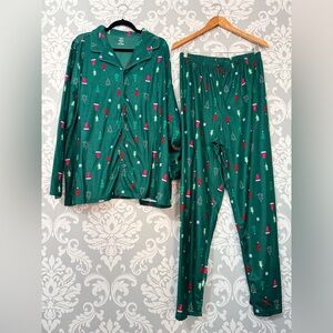 Carters Bedtime Jolly Green Fleece Christmas Pyjamas